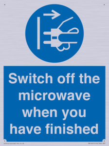 Switch off the microwave when you have finished